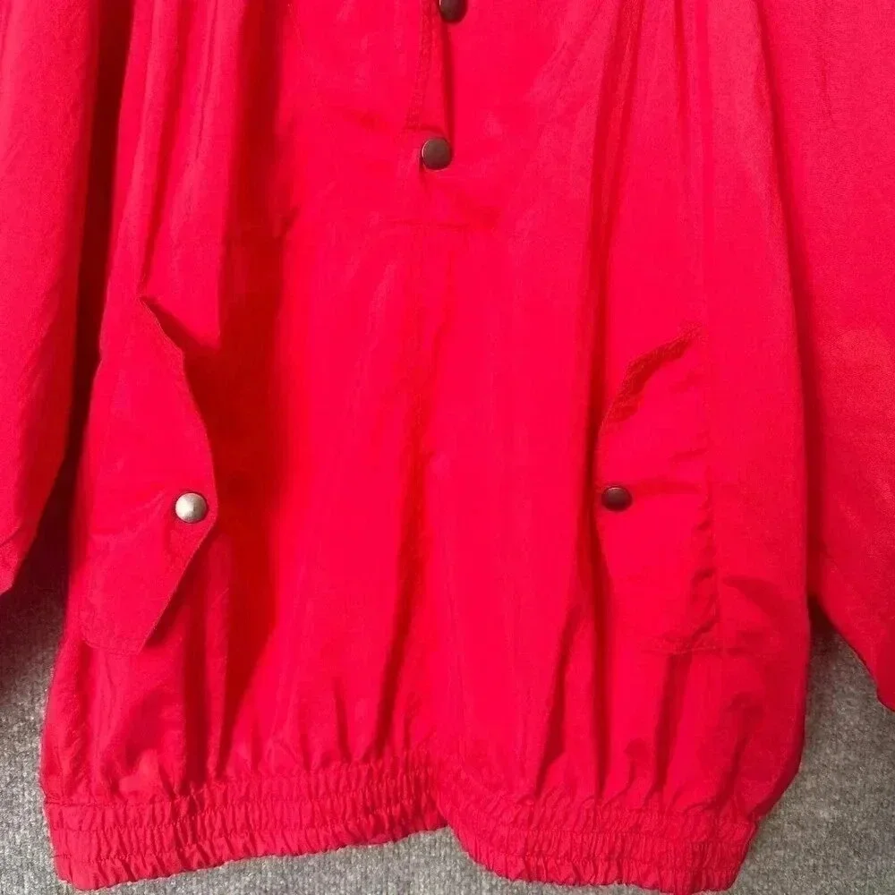 Vintage 80s Kaelin Ski Wear Windbreaker Mens Large Red Pullover Casual Jacket‎